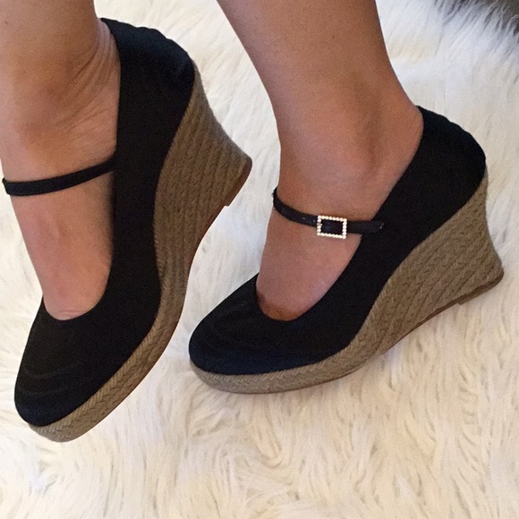 Sonia Rykiel Shoes - Vintage Sonia Rykiel Satin Espadrille Wedges